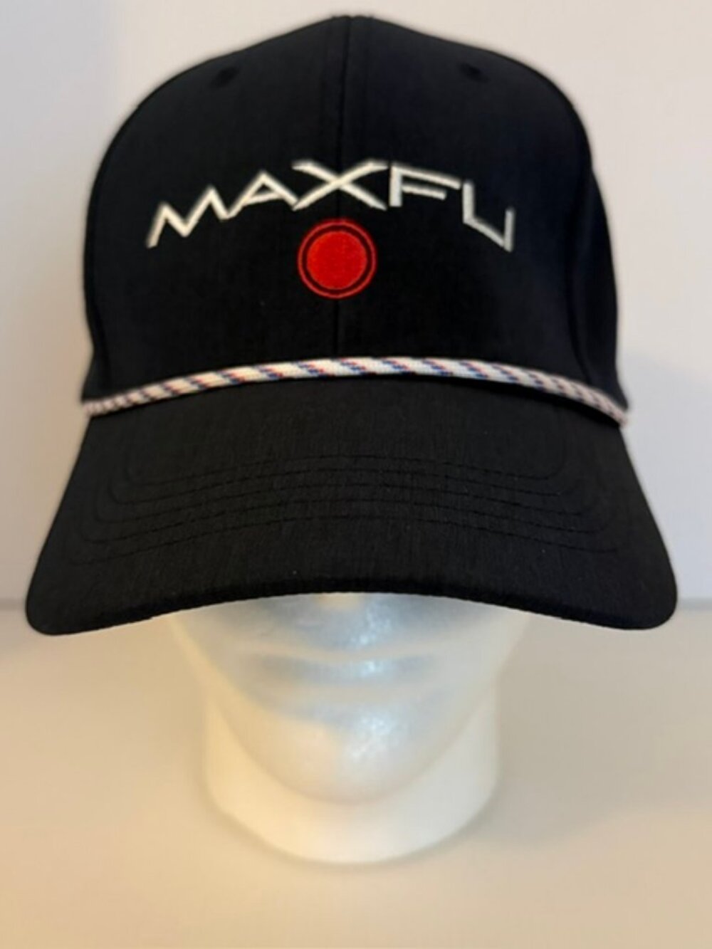 Maxfli Hat Cap Strap Back Navy Red Golf Embroidered Logo Men's Cotton One Size